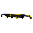 thumbnail image 4 of Ikon Motorsports Rear Diffuser w/ Yellow Tape Fits 15-23 Charger SRT Quad Exhaust PP, 4 of 9