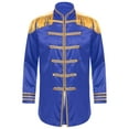 thumbnail image 4 of iiniim Men Steampunk Vintage Medieval Tailcoat Jacket Coat Long Sleeve SGT Pepper Jacket Uniform Size S-3XL Royal Blue XL, 4 of 7