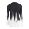 thumbnail image 3 of ICHUANYI Women's Tops Trendy Long Sleeve Henley T Shirts Printed Scoop Neck Ribbed Knit Basic Shirts Button Slim Fit Tees, 3 of 4