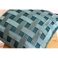 thumbnail image 4 of The HomeCentric Euro Sham Cover Teal Blue European Pillow Cover Pack of 2, 26x26 inch Silk Euro Sham&nbsp;Cover Geometric Checkered Basket Weave Texture Euro - Peacock Green N Teal Basket Weave, 4 of 4