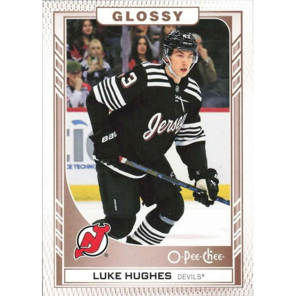 NHL 2023-24 Series 1 Glossy Luke Hughes R-9 (Rookie)