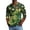 Khaki, variant on Men's St. Patrick's Day Shamrock Henley Shirt 3/4 Sleeve Casual Clover Print Top