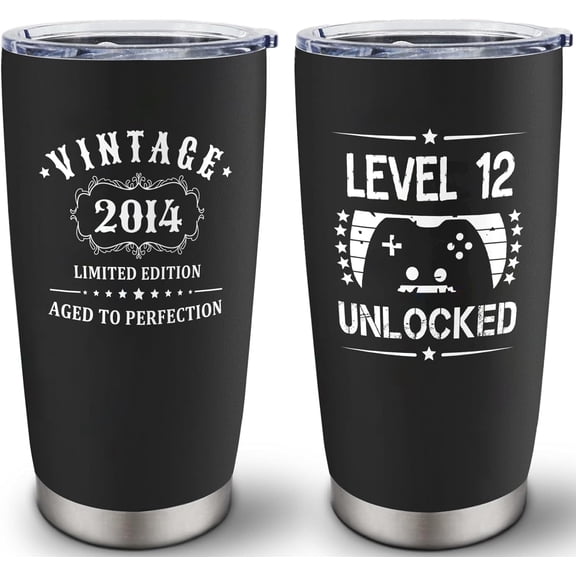 12 Year Old Boy Gifts, Birthday Gifts for 12 Year Old Boy Tumbler 20 oz, Best 12 Years Old Boys Gift, 12 yr Old Boys Birthday Gift