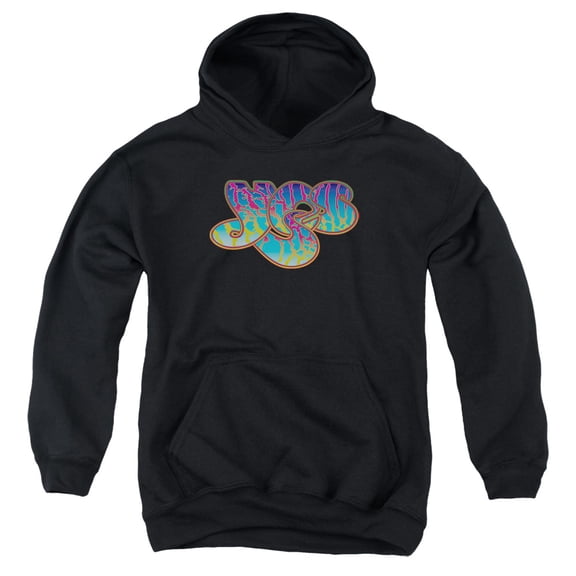 Yes Logo Youth Pullover Hoodie Sweatshirt Black