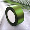 thumbnail image 2 of VogueV 25Yd Satin Ribbon Roll 1.5” Wide, Forest Green Single-Face Diy Craft Gift Wrap, Wedding Bouquet Floral Supply, Bulk Ribbon for Holiday Sewing Projects, 1Pc Ribbon, 2 of 2