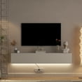 thumbnail image 6 of Aukfa Modern Floating TV Stand for TVs up to 70" W/LED Light & Power Outlet,Wall Mounted,white, 6 of 8
