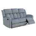 thumbnail image 3 of AC Pacific Reclining Dale Fabric Upholstered Sofa, Grey, 3 of 9