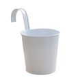 thumbnail image 1 of Pot Removable Hook Iron Flowerpot With Drain Hole White, 1 of 6