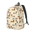 thumbnail image 1 of Easygdp Dachshund Dog Mochila de Lona Resistente para Laptop, Compatible con Laptops de 15 a 17 pulgadas, Ideal para Escuela, Trabajo y Viajes-Medium, 1 of 5