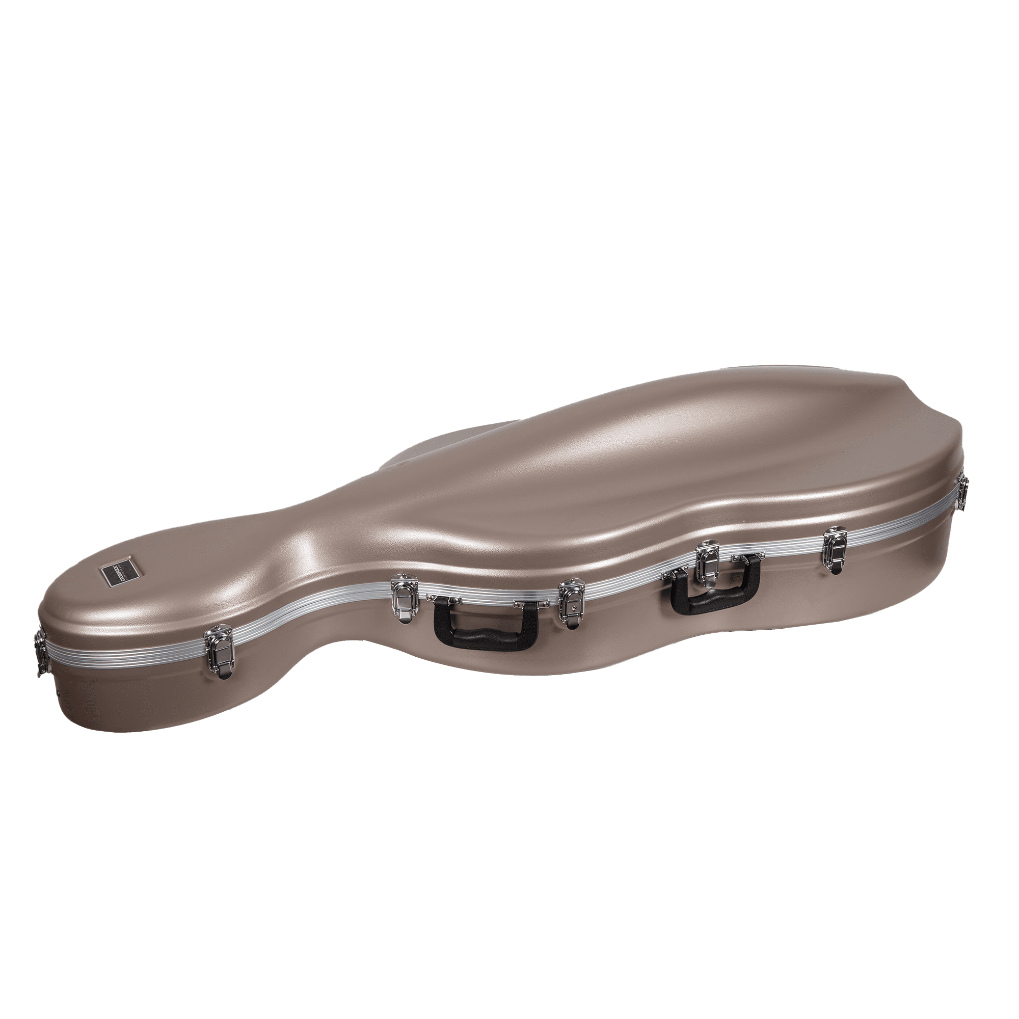 Crossrock 3/4 and 4/4 Size Cello Case | ABS Molded Hardshell with Wheels, Accessory Pocket, 2 Bow Holders, Security Lock, and Detachable Straps-Champagne