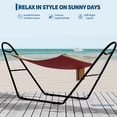 thumbnail image 3 of Global Double Hammock Stand – Heavy Duty Steel Frame, 550 lbs Capacity, Adjustable for 9-14 ft Hammocks, Outdoor Stable Base, Easy Assembly, Black Color, 3 of 7
