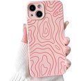 thumbnail image 1 of WWS-Compatible with iPhone 14 Plus Case Cute Spiral Ripples Pattern for Women Girls Men Trendy Slim Fit TPU Bumper Silicone Shockproof Full Camera Protection Cover - Pink, 1 of 4
