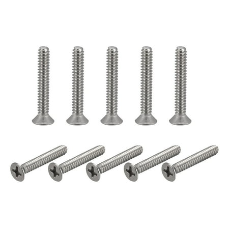 

6#-32x7/8 Flat Head Machine Screws Phillips 304 Stainless Steel Polishing 200 Pack