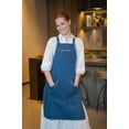 thumbnail image 2 of Awhale Blue Denim Apron with 3 Pockets for Men and Women | Lightweight, Multipurpose Canvas Apron for BBQ, Gardening, Painting, Carpentry, 2 of 6