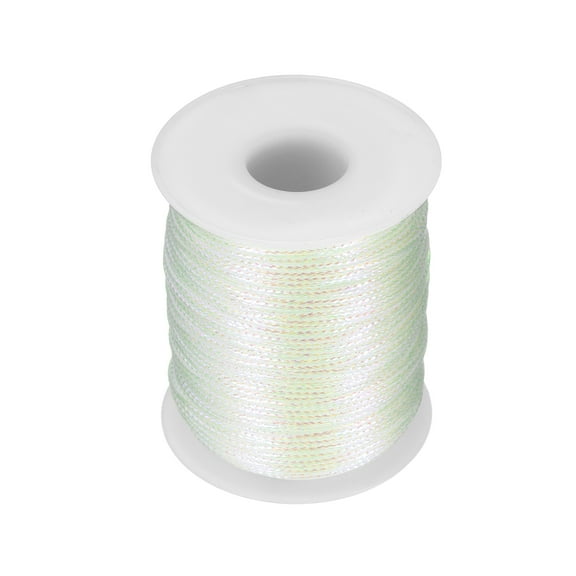 Uxcell Metallic Cord 1.5mm 109 Yards Metallic Ornament String White