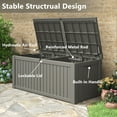 thumbnail image 3 of Bifanuo 150 Gallon Deck Box, Outdoor Storage Box, Large Waterproof Resin Indoor Storage Box with Built-in Steel Beams for Patio, Cushions, Pool Supplies, 3 of 6
