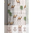 thumbnail image 6 of Tropical Plants Sheer Curtains 72 Inch Length 2 Panels Set Window Treatments, Summer Palm Trees Camel Animals Boho Rod Pocket Semi Curtains for Living Room/Bedroom/Kitchen Décor, 104"W x 72"L, 6 of 7
