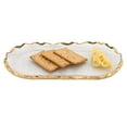 thumbnail image 2 of HomeRoots 376065 14 in. Glass Oval Edge Gold Leaf Platter, 2 of 2