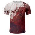 thumbnail image 4 of T-shirt à Manches Courtes Col Rond Imprimé Thème Halloween Festival Carnaval pour Hommes, 4 of 4