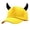 Yellow, variant on Baseball Cap Novelty Horned Halloween Hat Cotton Unisex Cosplay Costume Party Orange by Baberdicy