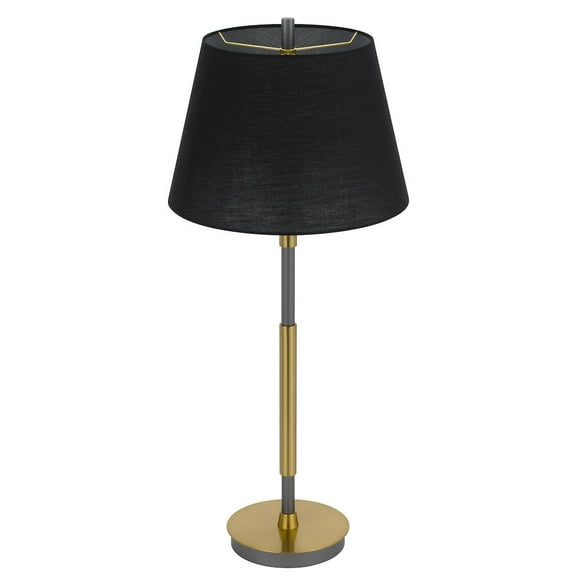 Cal Lighting 150W 3 way Ciudad metal two tone table lamp
