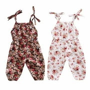 Baby Girl Cute Flower Summer Playsuit Outfit 0-24 Cute Newborn Baby Girls Clothing Romper Sleeveless