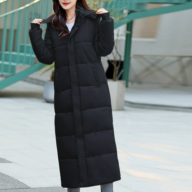 Parkas de manga larga, abrigo de invierno acolchado largo para mujer, abrigo de invierno acolchado, abrigo de moda, abrigo para mujer
