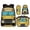 Yellow School Bus, variant on HUIACONG Flower Capybara Kids Backpack Set 4-IN-1 Ergonomic Spine Protecting for Boys Girls 8-12 Lightweight 300g Detachable Lunch Box Pencil Case Water Bottle Holder