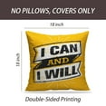 thumbnail image 2 of LALILO Throw Pillow Covers I Can And I Sport Gym Workout Cushion Cover 18" x 18", 2 Pack, 2 of 6