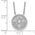 thumbnail image 5 of Sterling Silver Circle Cubic Zirconia 18in Necklace, 5 of 5