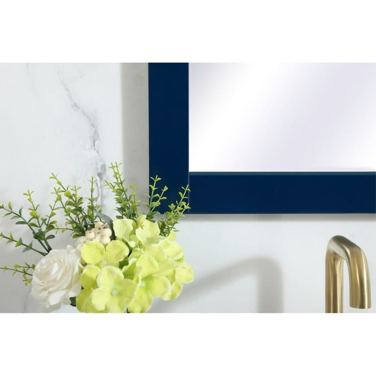 Flowers on Aqua Cosmetic Mirror Flowers on Aqua Cosmetic Mirror