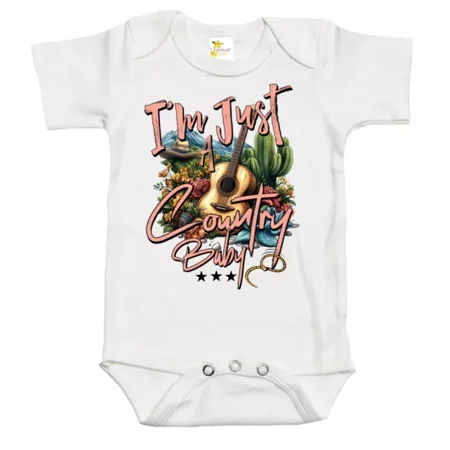 Baby Bodysuit BELLA CANVAS Just A Country Baby Baby Clothes For Infant Boys And Girls Baby Bodysuit
