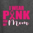 thumbnail image 2 of Wild Bobby, I Wear Pink for My Mom Survivor, Breast Cancer Awareness, Front and Back Men Graphic Tee, Heather Black, 3X-Large, 2 of 4