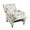 Recliner-Beige Plants, variant on DREAMSIDEA Wingback Accent Chair with Nailhead Trim & Retro Wood Legs, Floral Pattern Arm Chair for Living Room-Beige
