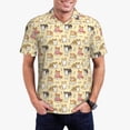 thumbnail image 1 of Balery Cartoon Shiba Inu Dog Camisa Polo de Hombre con Estampado, de Manga Corta y Tejido Medio, Camisa Tipo Golf Polo-Large, 1 of 6