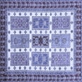 thumbnail image 1 of Ahgly Company Machine Washable Indoor Square Abstract Blue Modern Area Rugs, 6' Square, 1 of 4