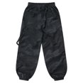 thumbnail image 4 of YONGHS Boys Girls Camouflage Cargo Joggers Pants Elastic Waist Outdoor Hiking Trousers for Kids Black 13-14, 4 of 7