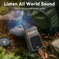 thumbnail image 4 of Jazmm Solar Emergency Radio with 4000mAh Power Bank, Hand Crank & Bluetooth 5.0, Portable Survival Radio with SOS Alarm/Flashlight, NOAA Weather/FM/AM/SW for Camping, Hiking, Blackouts, 4 of 8