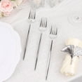 thumbnail image 4 of BalsaCircle 24 Silver 8" Heavy Duty Plastic Forks Disposable Wedding Cutlery, 4 of 7