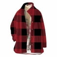 thumbnail image 6 of Xdegoge Fleece Jacket Women No Hood Plaid Flannel Shackets Winter Coat Button Down Warm Stand Collar Sweatshirts Cozy Oversized Thermal Lightweight Jackets with Pockets Outerwear, 6 of 7