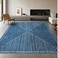 thumbnail image 4 of GLN Rugs Assos - Contemporary, Machine Washable Area Rug 9'x12' Turkish Blue Home Carpet, 4 of 8