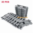 thumbnail image 1 of Rail Transport Big Size Building Blocks Creative Track Accessories Assemble Toys For Children Bricks Compatible City Train Set 20pcs straight rail, 1 of 6