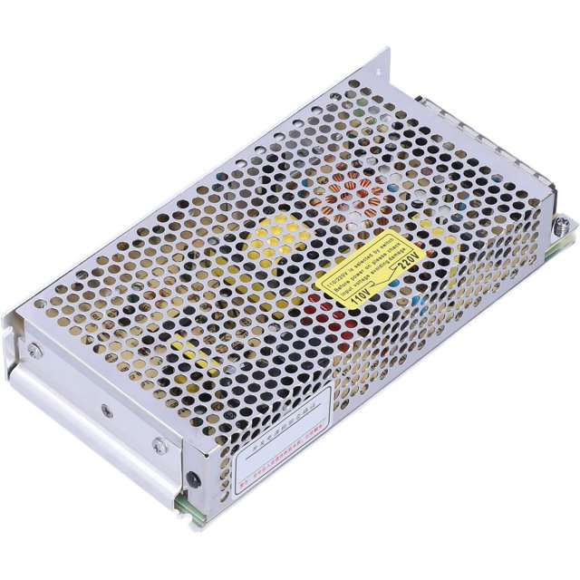 HUGFEGWE Convertisseur d'Alimentation CC à Commutation, Alimentation 200 W en Alliage d'Aluminium 3 pour Ordinateur, Projet, Moniteur, Caméra 100?240 V C.a. (S-100-24) CJB91-110422