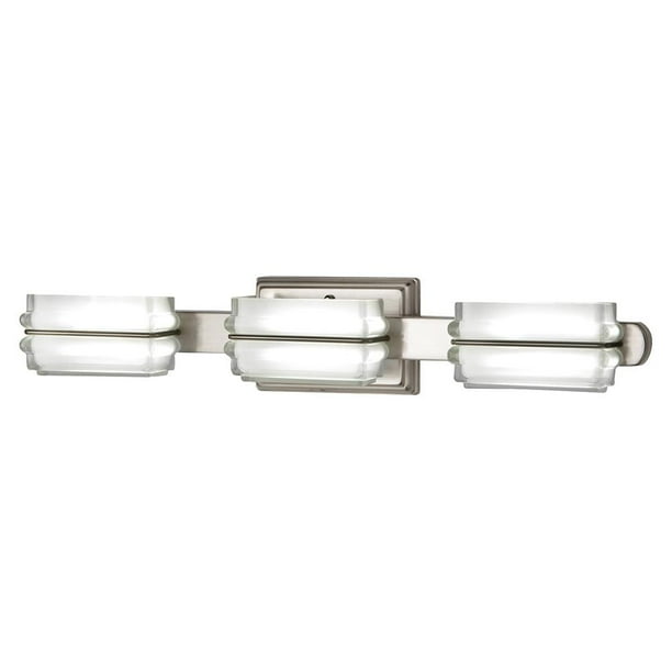 Home Decorators Collection 40 Watt Equivalent 3 Light Brushed Nickel Integrated Led Vanity With Clear Etched Glass Com - Home Decorators Collection Led Vanity Fixture Home Decorators Collection 40 Watt Equivalent 3 Light Brushed Nickel Integrated Led Vanity With Clear Etched Glass Com - Home Decorators Collection Led Vanity Fixture