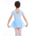 thumbnail image 3 of Dnzceghtig Leotardo de ballet para niñas pequeñas bailarina danza volantes manga larga tutú falda ballet gimnasia vestido, 3 of 5