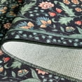 thumbnail image 6 of ARJINCUTE Spring Blooms Vintage Black Front Door Entrance Doormat 3' x 5', Soft Touch, Non Slip, Low Pile, Machine Washable, Foldable, 6 of 8
