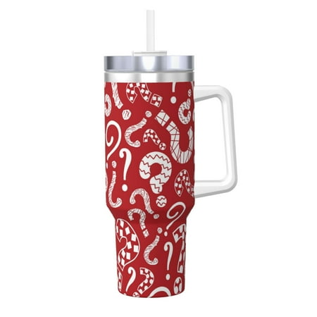

Matuu Question Marks1 for 40OZ Ice Cup with Handle Durable Thermal Cups Keep Drinks Cold and Hot Insulated Car Mug with Lid