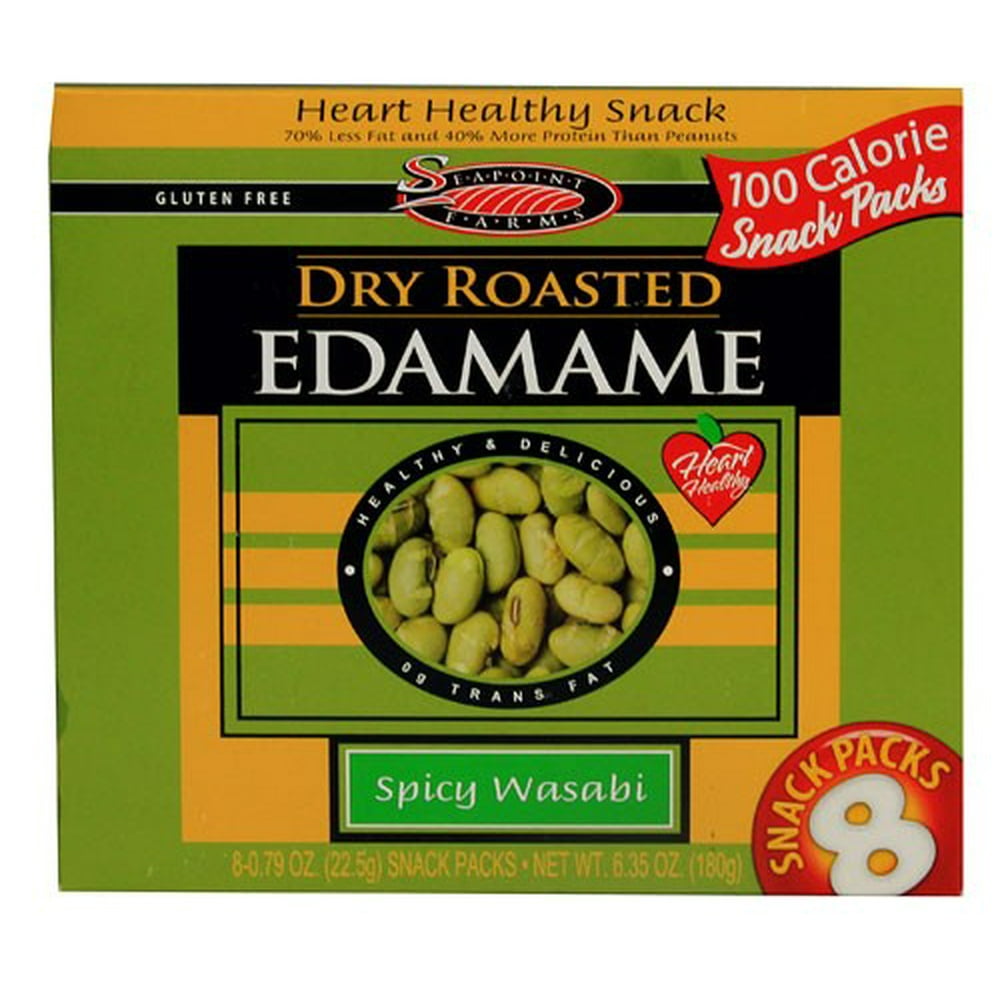 Seapoint Farms Dry Roasted Edamame Spicy Wasabi 8 Packs