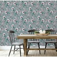 thumbnail image 5 of S4Sassy Peel And Stick Wall Covering, Vintage Floral Removable Wallwrap - Green Instant Wall Makeover Mural For Bathroom, Laundry Room, Closet Interior - Self-Adhesive Wallpaper Vinyl -25"X 120", 5 of 9