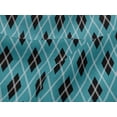 thumbnail image 4 of oneOone Viscose Jersey Teal Blue Fabric Argyle Check Sewing Craft Projects Fabric Prints By Yard 60 Inches Wide, 4 of 5